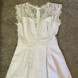 Bcbg white lacy dress